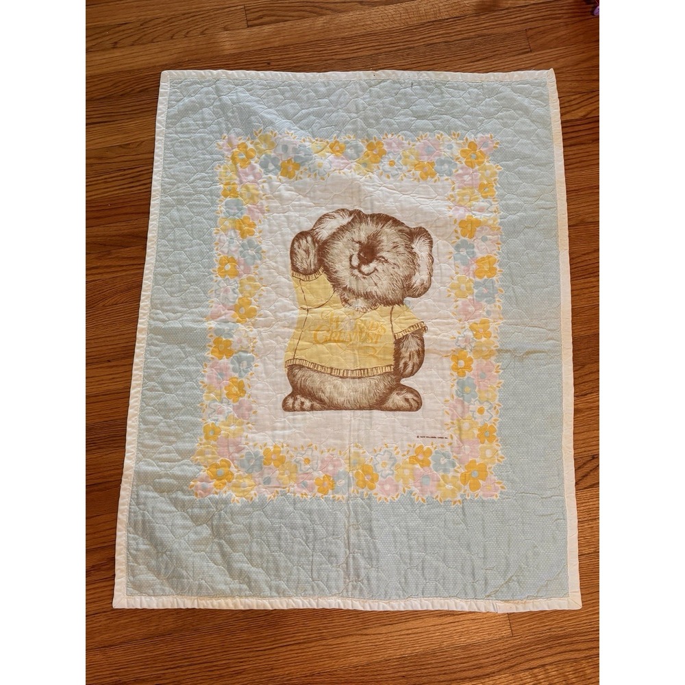 Hallmark Shirt Tales Baby Blanket Vintage‎ 80's Hallmark Critters